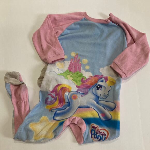 Vintage 2000s Y2K My Little Pony MLP G3 Sunny Daze Girls 4T Footed Pajamas - Picture 1 of 11